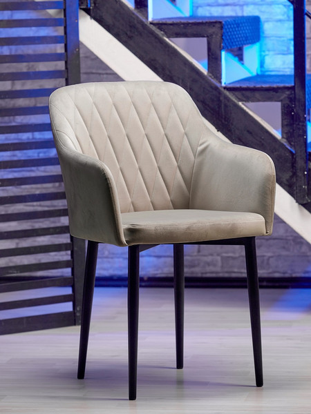 Изображение товара Стул Памир Марсель F08 (бежевый/черная опора, поворотный)