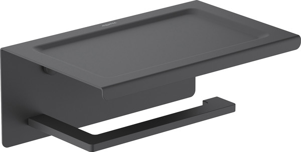 Изображение товара Держатель для туалетной бумаги Aquatek Либра AQ4309MB (с полкой, черный матовый)