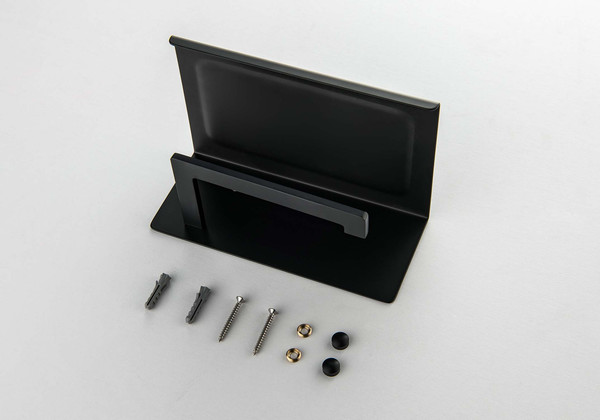 Изображение товара Держатель для туалетной бумаги Aquatek Либра AQ4309MB (с полкой, черный матовый)