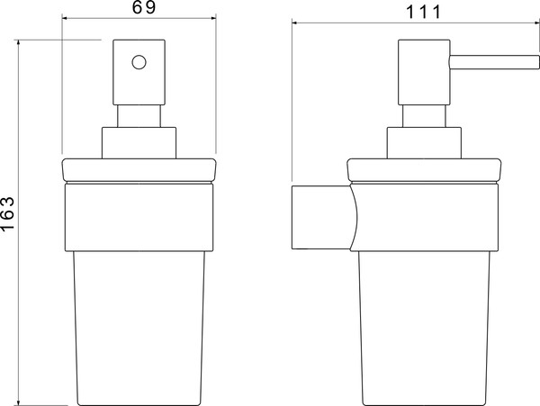 Изображение товара Дозатор для жидкого мыла Aquatek Лира AQ4405MB (матовый черный)
