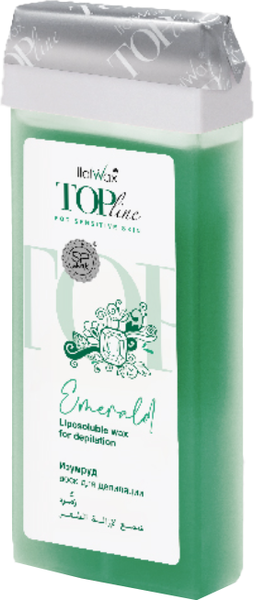 Изображение товара Воск для депиляции ItalWax Top Line Изумруд в картридже (100г)