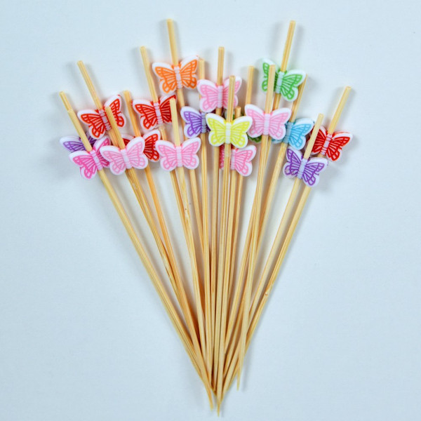 Изображение товара Набор шпажек для канапе Мультидом Бабочки BJ80-601 (24шт)