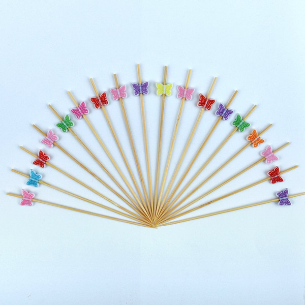 Изображение товара Набор шпажек для канапе Мультидом Бабочки BJ80-601 (24шт)