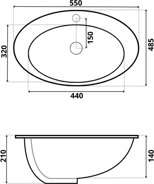 Изображение товара Умывальник Roxen Tierra 570150
