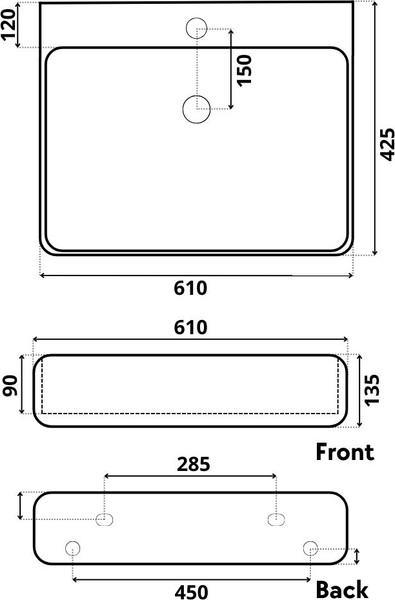 Изображение товара Умывальник Roxen Solo 570160