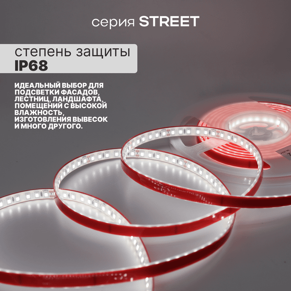 Изображение товара Светодиодная лента Truenergy 24V-120D 9W/m 6000K IP68 / 16532 (5м)