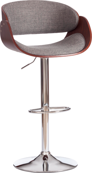 Изображение товара Стул барный Tetchair Lando (серый/орех/хром)