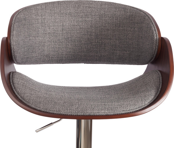 Изображение товара Стул барный Tetchair Lando (серый/орех/хром)