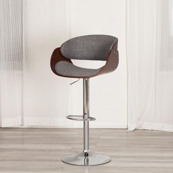 Изображение товара Стул барный Tetchair Lando (серый/орех/хром)