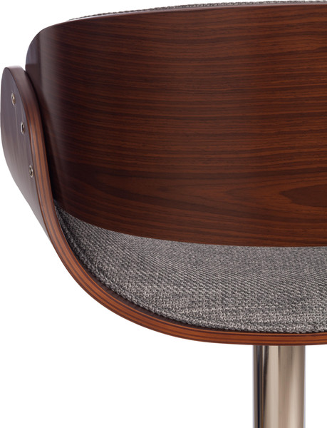 Изображение товара Стул барный Tetchair Lando (серый/орех/хром)