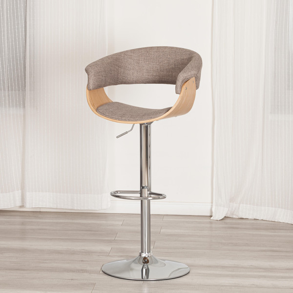 Изображение товара Стул барный Tetchair Vimta (бежевый/натуральный/хром)