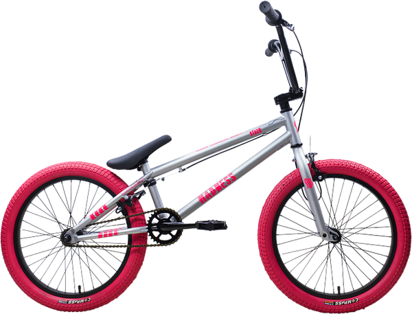 Изображение товара Велосипед STARK Madness BMX 1 2025 (серебристый матовый/розовый/розовый, разобранный, в коробке)