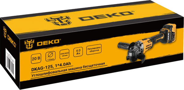 Изображение товара Угловая шлифовальная машина Deko DKAG-125 / 083-1063