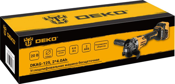 Изображение товара Угловая шлифовальная машина Deko DKAG-125 / 083-1064