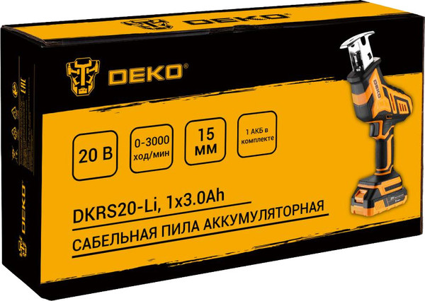 Изображение товара Сабельная пила Deko DKRS20-Li / 083-1059