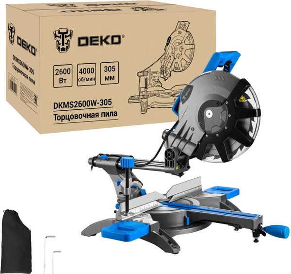 Изображение товара Торцовочная пила Deko DKMS2600W-305 Laser / 083-1094
