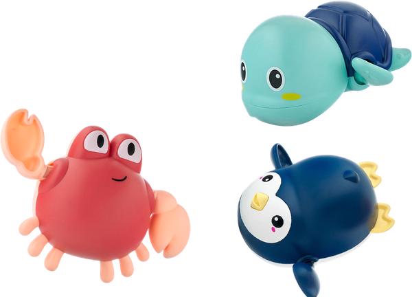Изображение товара Набор игрушек для ванной ROXY-KIDS Черепаха, краб, пингвин / RWIN-002