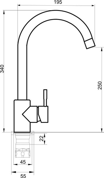 Изображение товара Смеситель РМС SUS124G-017F