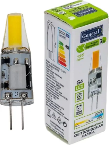 Изображение товара Лампа General Lighting GLDEN-G4-3-C-12-6500 10/100/500 / 661536
