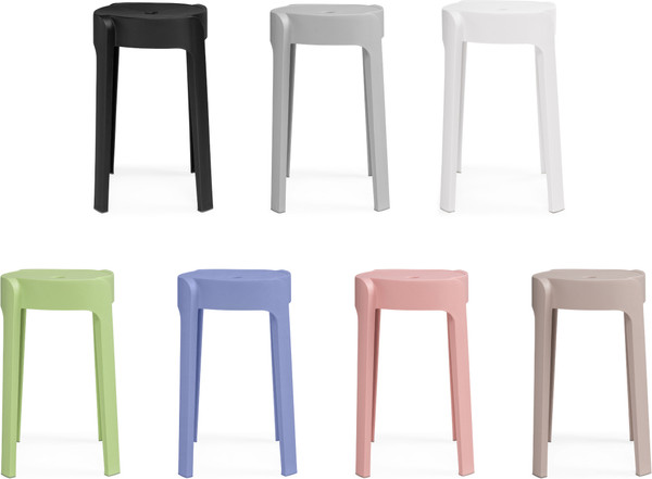 Изображение товара Табурет пластиковый Woodville Bovel (серый)