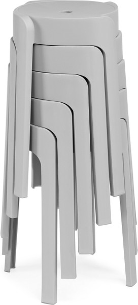Изображение товара Табурет пластиковый Woodville Bovel (серый)