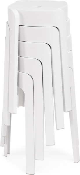 Изображение товара Табурет пластиковый Woodville Bovel (белый)