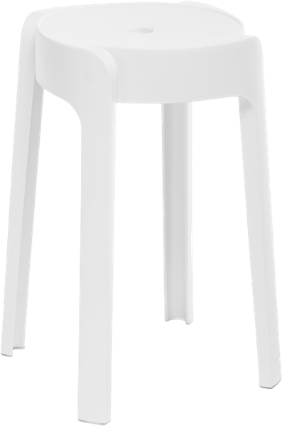 Изображение товара Табурет пластиковый Woodville Bovel (белый)
