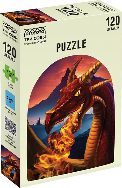Изображение товара Пазл Три совы Дракон / ПК120_54588 (120эл)
