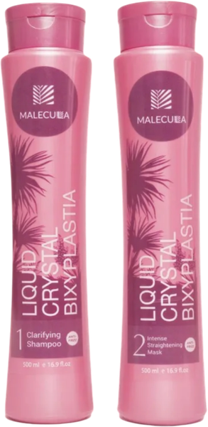 Изображение товара Набор косметики для волос Malecula Liquid Crystal Bixyplastia White Шампунь+Маска (2x500мл)