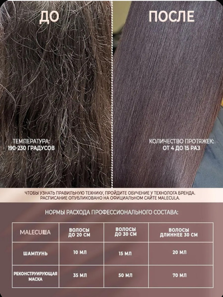 Изображение товара Набор косметики для волос Malecula Liquid Crystal Bixyplastia White Шампунь+Маска (2x500мл)