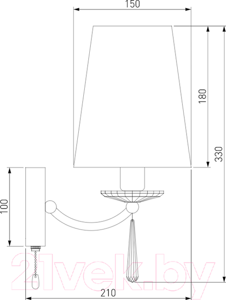 Изображение товара Бра Евросвет 60079/1 (хром)