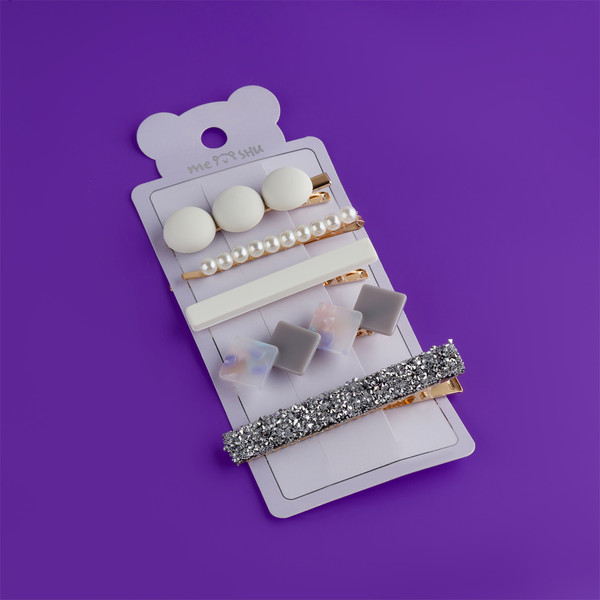 Изображение товара Набор заколок для волос Meshu MS_60648 (5шт, серебристый)