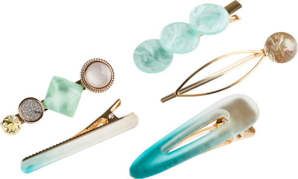 Изображение товара Набор заколок для волос Meshu MS_60655 (5шт, бирюзовый)