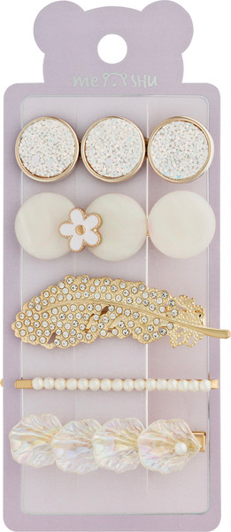 Изображение товара Набор заколок для волос Meshu MS_60653 (5шт, перламутровый)