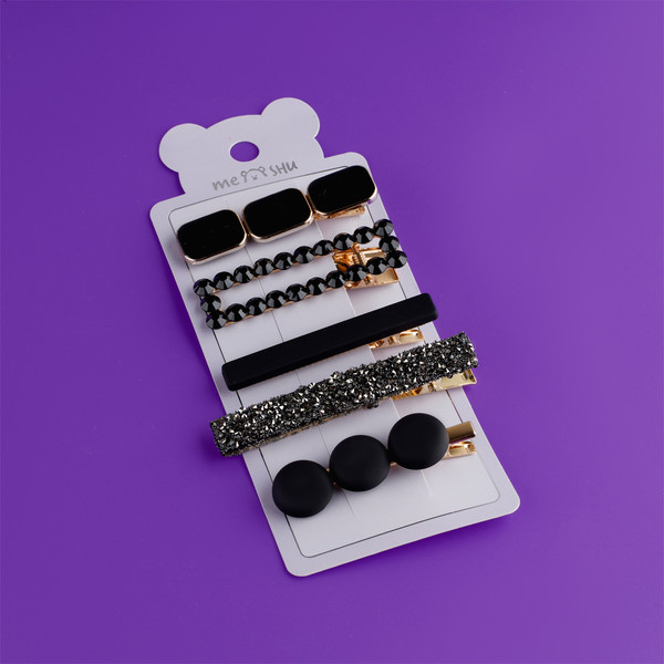 Изображение товара Набор заколок для волос Meshu MS_60647 (5шт, черный)