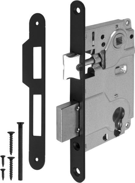 Изображение товара Корпус врезного замка Ajax furniture METLS25-50 BL (черный)