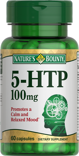 Изображение товара Аминокислота 5-HTP Nature's Bounty 5-гидрокситриптофан 100мг (60 капсул)