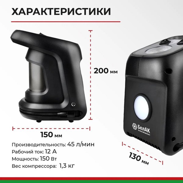 Изображение товара Автомобильный компрессор БелАК Циклоп-45 / БАК.99182