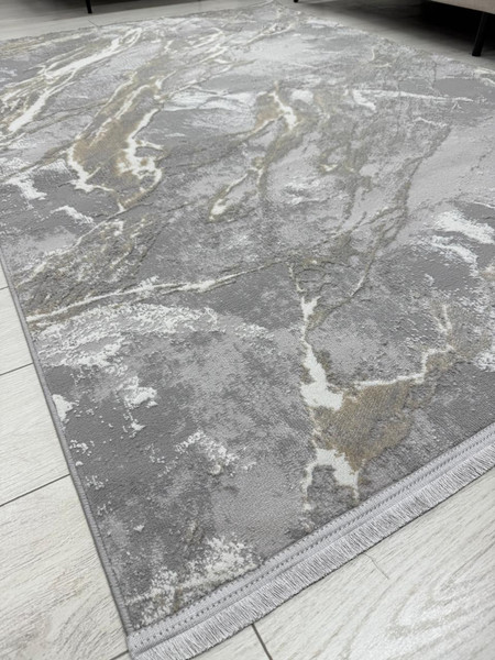 Изображение товара Ковер Radjab Carpet Афина Прямоугольник 9012A / 12880RK (3x4, Grey/Beige)