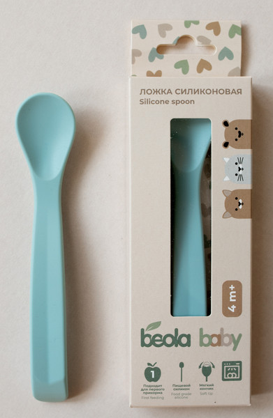 Изображение товара Ложка для кормления Beola baby Силиконовая / HS-02/L (бирюзовый)