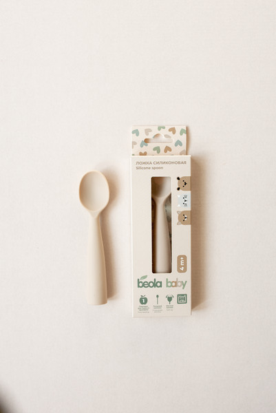 Изображение товара Ложка для кормления Beola baby Силиконовая / HS-02 (бежевый)