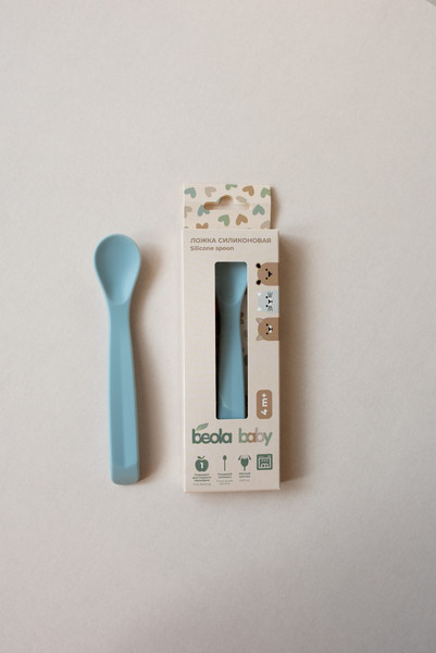 Изображение товара Ложка для кормления Beola baby Силиконовая / HS-02/L (голубой)