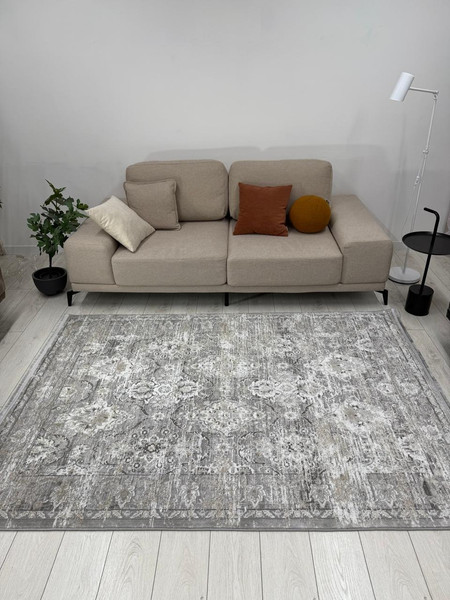 Изображение товара Ковер Radjab Carpet Афина Прямоугольник 9010A / 12817RK (1.6x2.3, Grey/Beige)