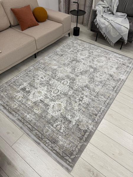 Изображение товара Ковер Radjab Carpet Афина Прямоугольник 9010A / 12817RK (1.6x2.3, Grey/Beige)