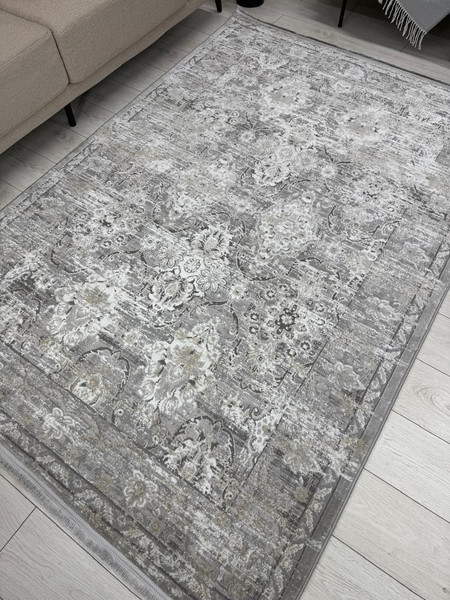 Изображение товара Ковер Radjab Carpet Афина Прямоугольник 9010A / 12817RK (1.6x2.3, Grey/Beige)