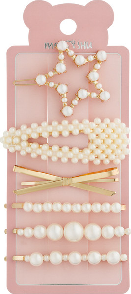 Изображение товара Набор заколок для волос Meshu MS_60651 (6шт, жемчужный)