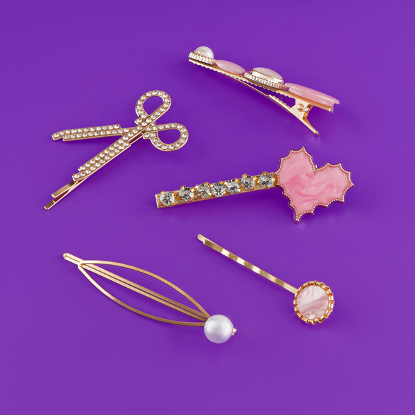 Изображение товара Набор заколок для волос Meshu MS_60654 (5шт, золотистый)