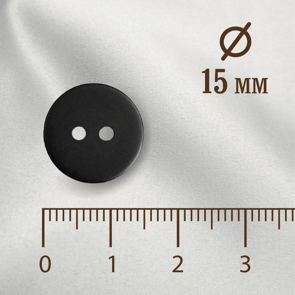 Изображение товара Набор пуговиц Sentex P-002-15/2 (50шт, черный матовый)