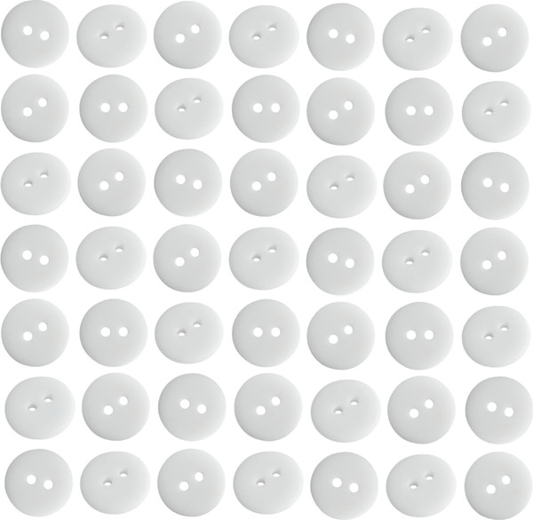Изображение товара Набор пуговиц Sentex P-002-18/2 (50шт, белый матовый)