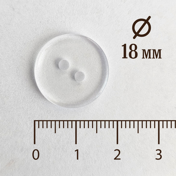 Изображение товара Набор пуговиц Sentex P-002-18/2 (50шт, прозрачный)